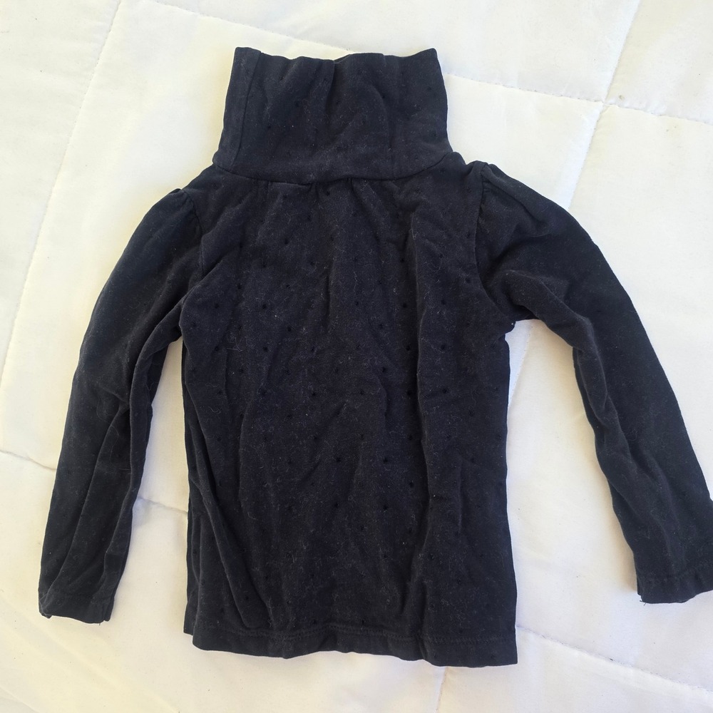 Jacadi Paris Black Long Sleeve Turtleneck Shirt Size 3Y 96cm